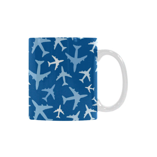 Airplane pattern in the sky Classical White Mug (Fulfilled In US)