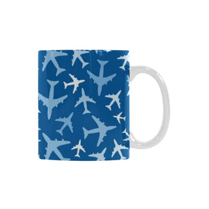 Airplane pattern in the sky Classical White Mug (Fulfilled In US)