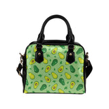 Avocado pattern green background Shoulder Handbag