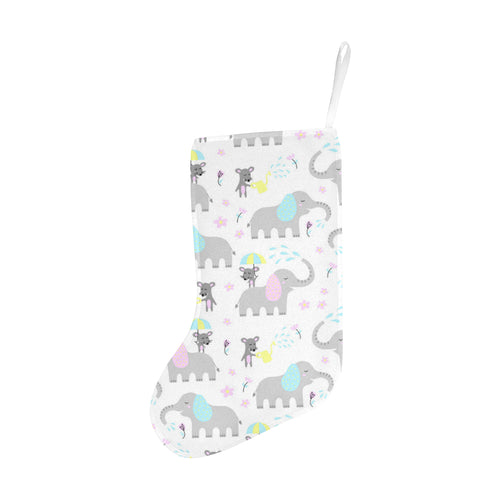 Cute elephant mouse pattern Christmas Stocking
