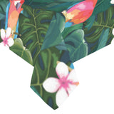 Parrot Palm tree leaves flower hibiscus pattern Tablecloth