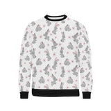 Watercolor cute rabbit pattern Men's Crew Neck Sweatshirt