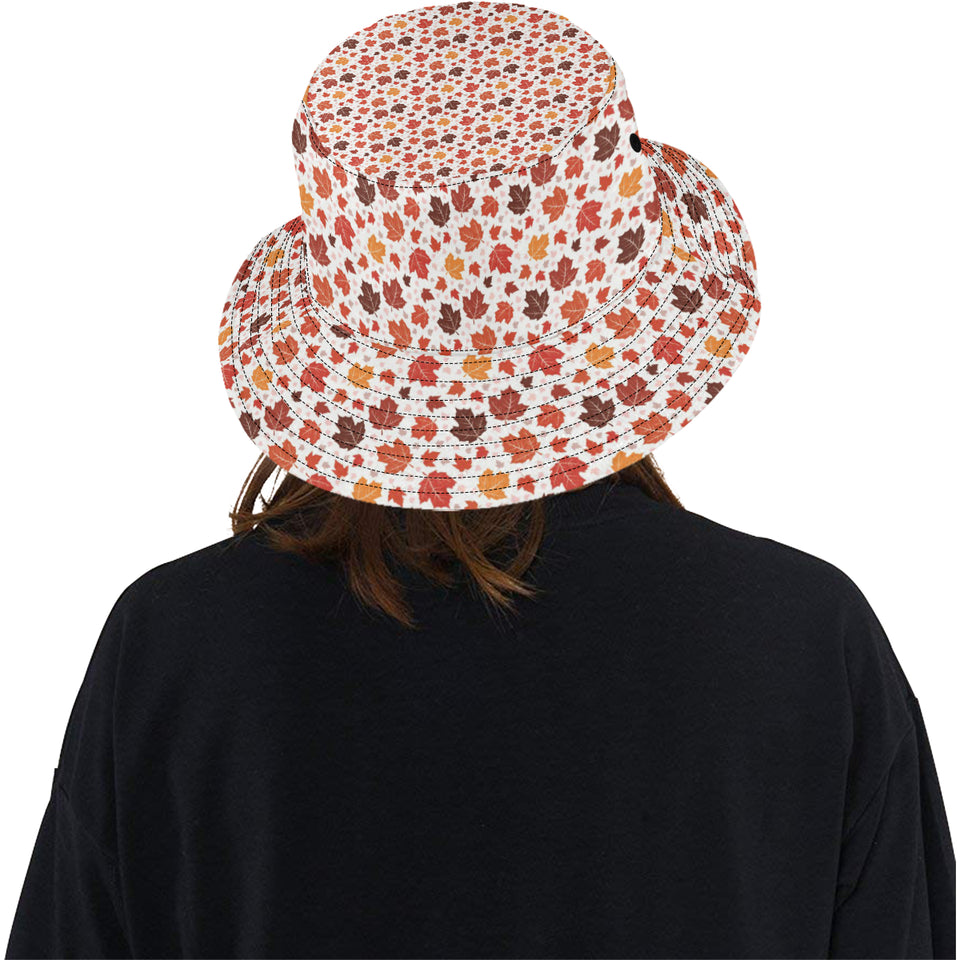 Colorful Maple Leaf pattern Unisex Bucket Hat