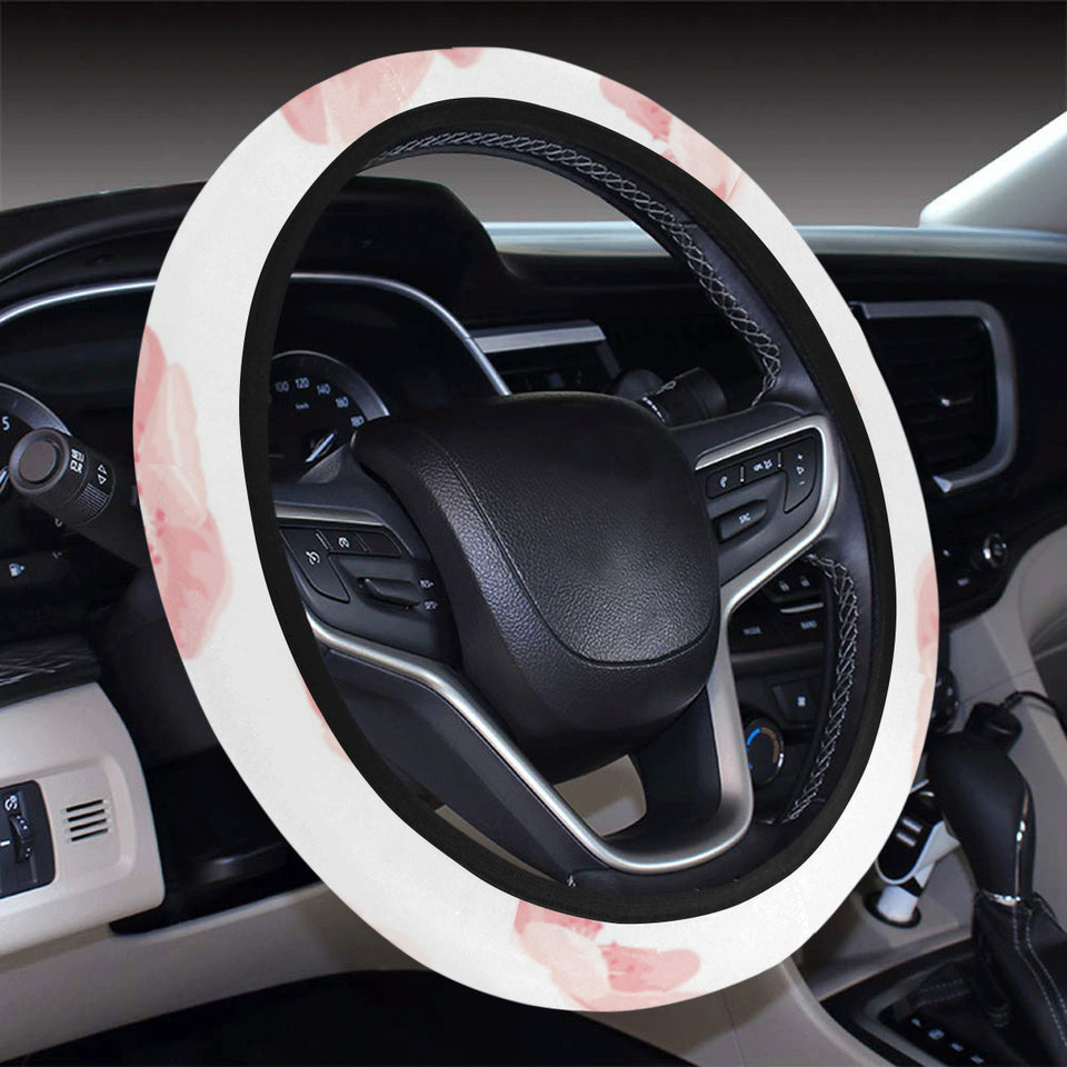 Pink sakura cherry blossom pattern Car Steering Wheel Cover
