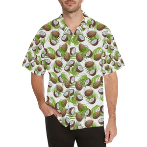 Coconut Pattern Print Design 04 Men's All Over Print Hawaiian Shirt (Model T58)