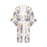 Cute koalas teapots tea Women's Short Kimono Robe
