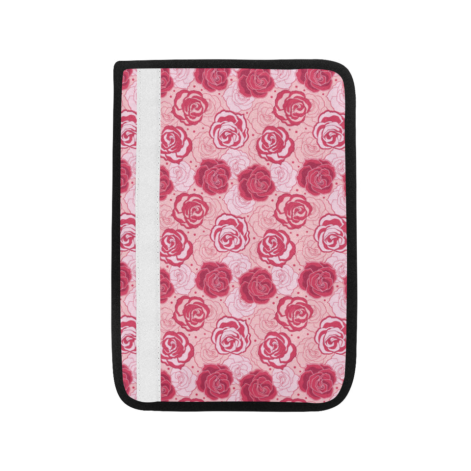 Rose Pattern Print Design 02 Car Seat Belt Cover