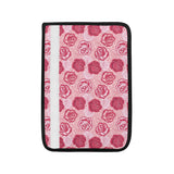 Rose Pattern Print Design 02 Car Seat Belt Cover