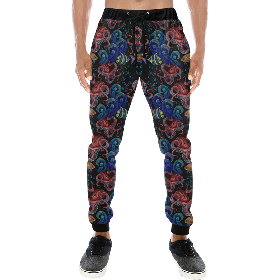 Octopus sea wave tropical fishe pattern Unisex Casual Sweatpants
