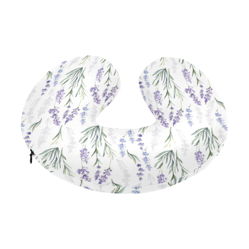 Hand painting Watercolor Lavender U-Shaped Travel Neck Pillow