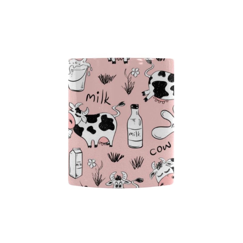 Cows milk product pink background Morphing Mug Heat Changing Mug