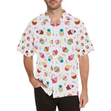 Cake cupcake design pattern Men's All Over Print Hawaiian Shirt