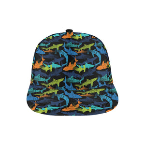 Colorful shark All Over Print Snapback Cap