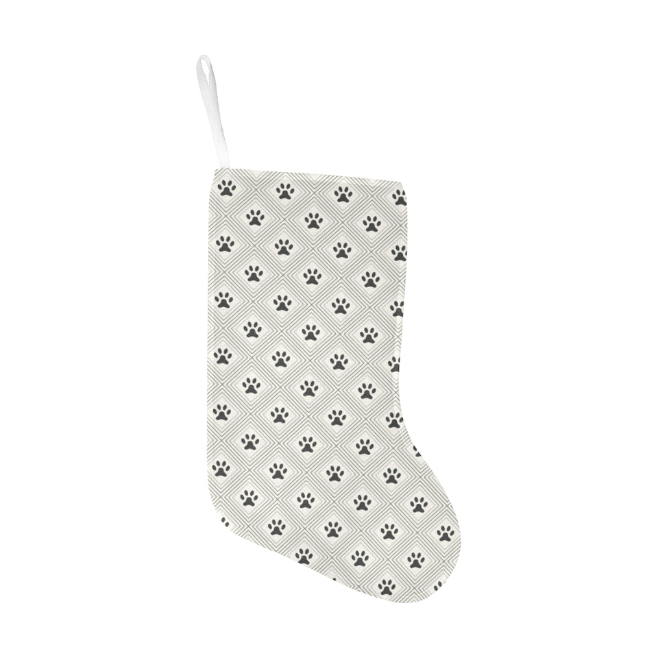 Dog Paws Pattern Print Design 03 Christmas Stocking