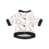 Bull Terrier Pattern Print Design 04 All Over Print Pet Dog Round Neck Fuzzy Shirt