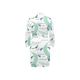 Crocodile diver pattern Men's Long Sleeve Belted Night Robe