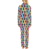 Skate Board Pattern Print Design 02 Women's Long Pajama Set
