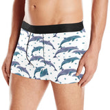Dolphins pattern dotted background Men's All Over Print Boxer Briefs Men's Underwear