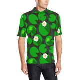 Frog waterlily pattern Men's All Over Print Polo Shirt