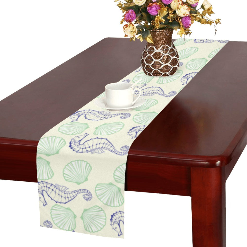 Seahorse shell pattern Table Runner