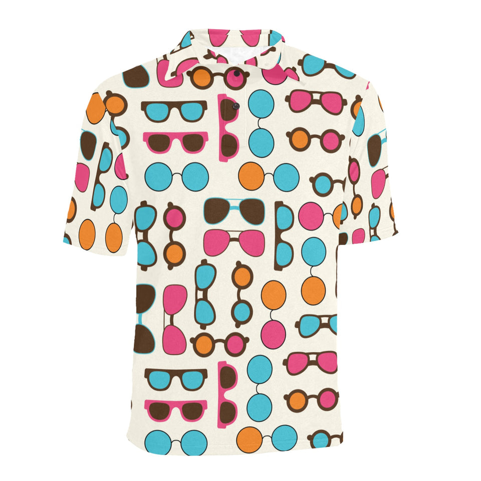 Sun Glasses Pattern Print Design 03 Men's All Over Print Polo Shirt