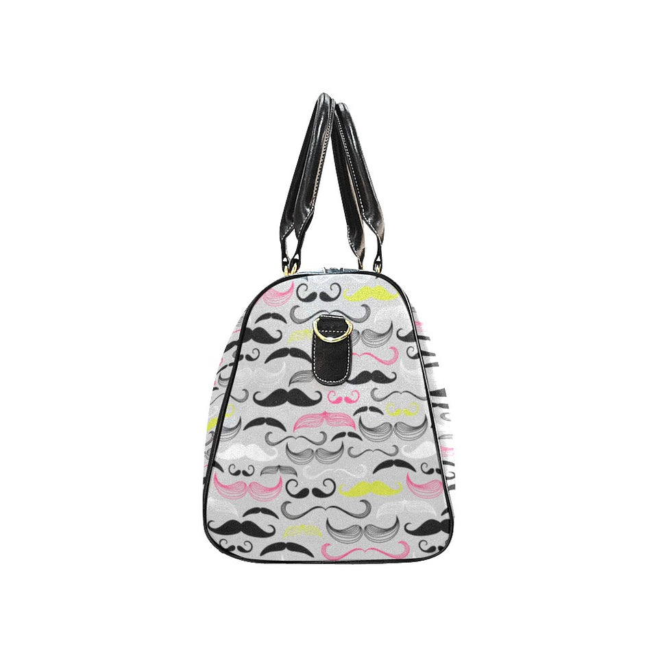 Mustache Beard Pattern Print Design 02 Travel Bag