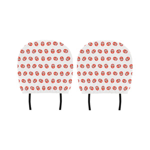 Daruma japanese wooden doll pattern Car Headrest Cover