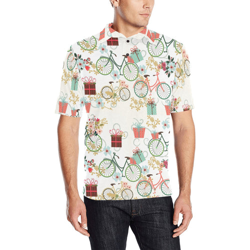 Bicycle Pattern Print Design 05 Men's All Over Print Polo Shirt