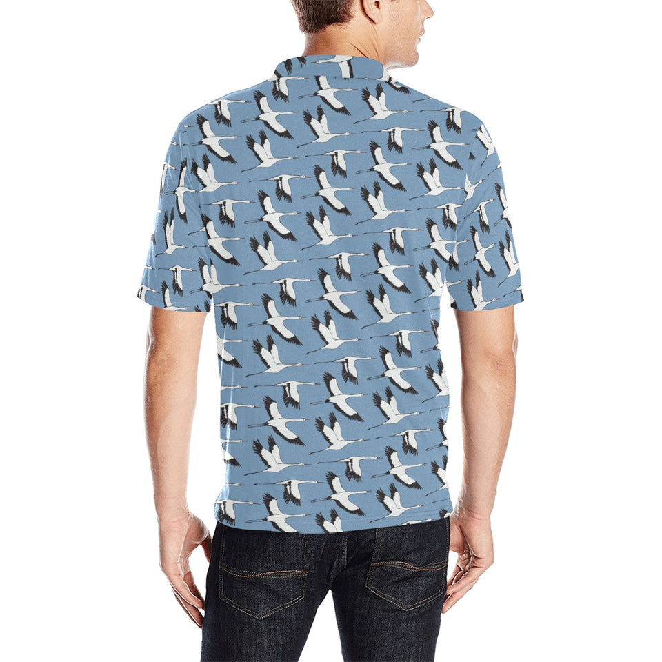 Seagull Pattern Print Design 04 Men's All Over Print Polo Shirt