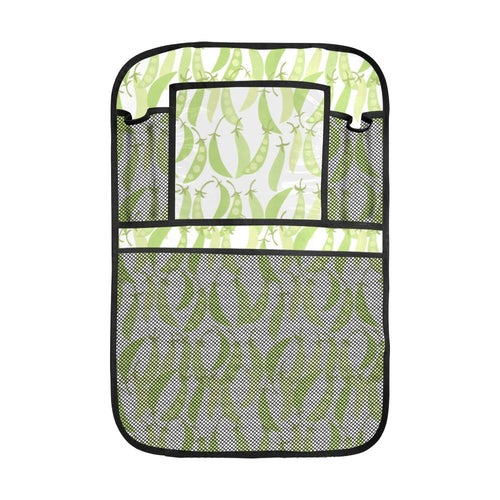Green Peas Pattern Print Design 03 Car Seat Back Organizer