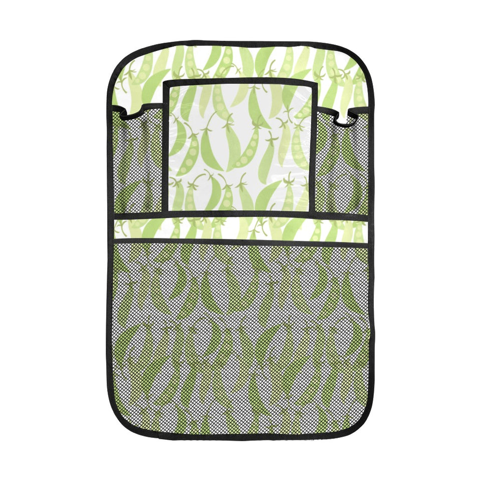 Green Peas Pattern Print Design 03 Car Seat Back Organizer