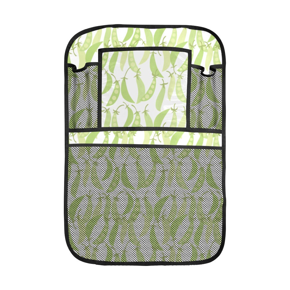 Green Peas Pattern Print Design 03 Car Seat Back Organizer