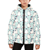 Cute Penguin pattern Kids' Boys' Girls' Padded Hooded Jacket