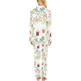 Bicycle Pattern Print Design 05 Women's Long Pajama Set