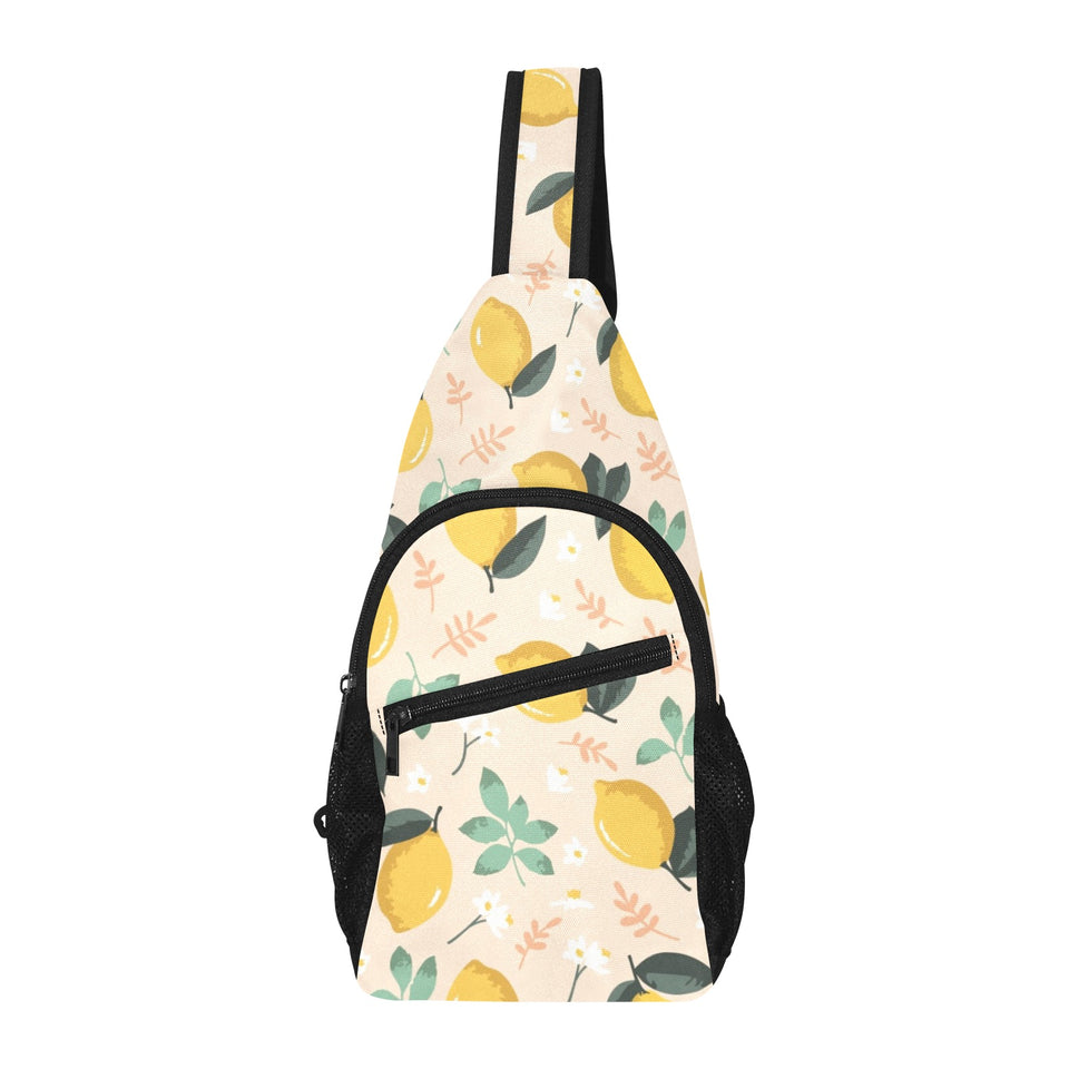 lemon flower leave pattern All Over Print Chest Bag