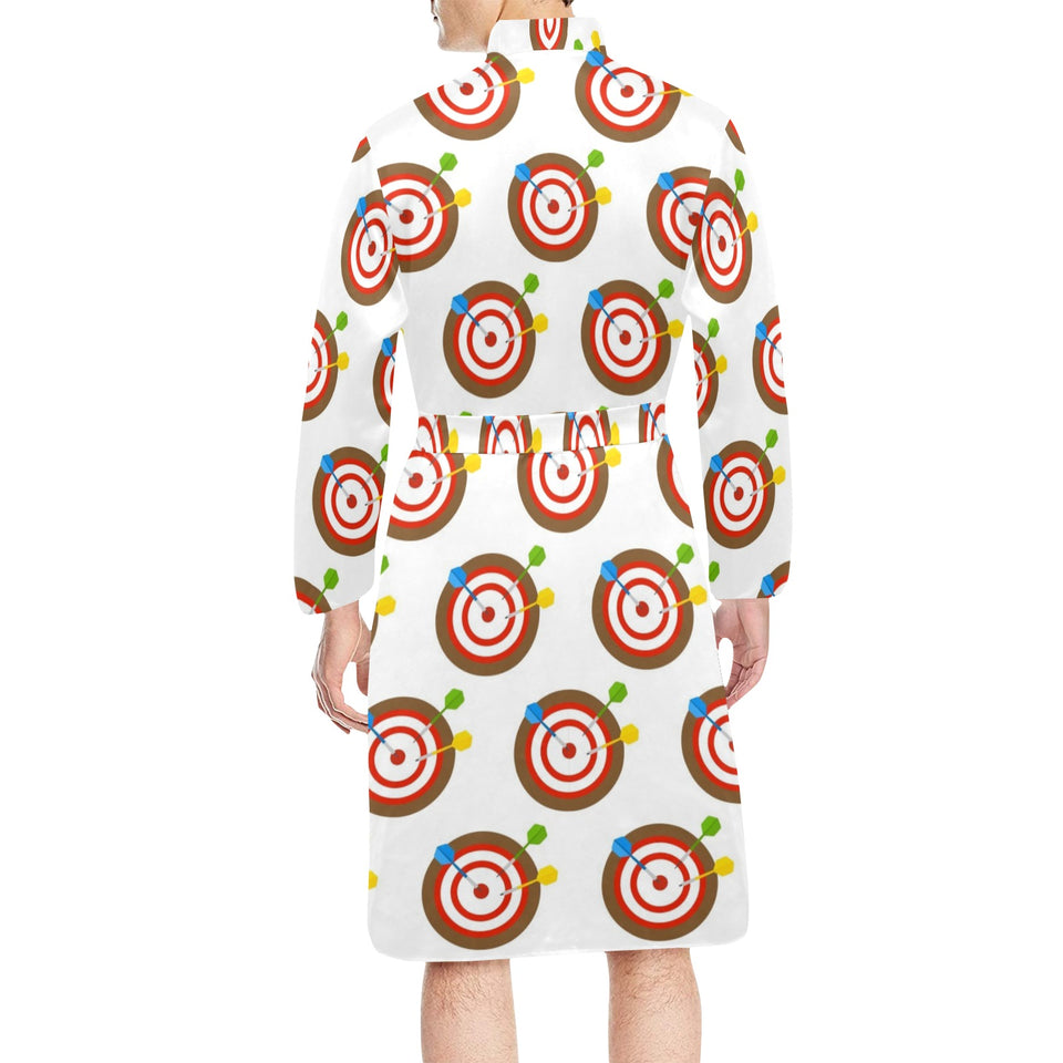 Darts Pattern Print Design 04 Men's Long Sleeve Belted Night Robe