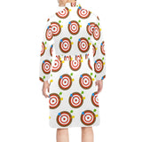 Darts Pattern Print Design 04 Men's Long Sleeve Belted Night Robe