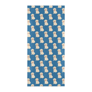 Golden Retriever Pattern Print Design 03 Beach Towel