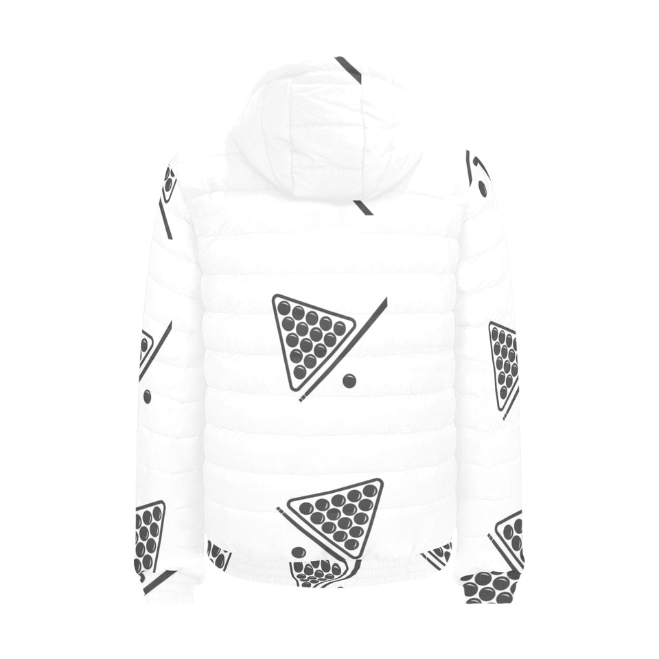 Billiard Ball Pattern Print Design 03 Men's Padded Hooded Jacket