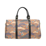 Bonsai bamboo stork japanese pattern brown theme Travel Bag