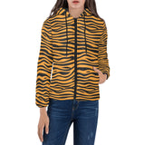 Bengal tigers skin print pattern background Women's Padded Hooded Jacket