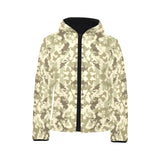 Light Green camouflage pattern Kids' Boys' Girls' Padded Hooded Jacket