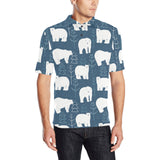 polar bear mother her child pattern Men's All Over Print Polo Shirt