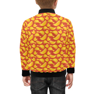 Potato Chips Pattern Print Design 05 Kids' Boys' Girls' Bomber Jacket