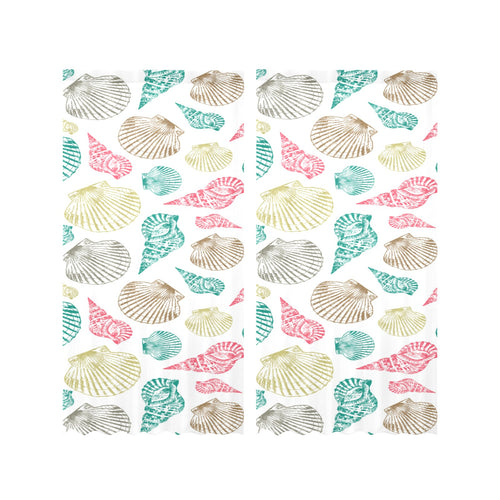 Colorful shell pattern Gauze Curtain