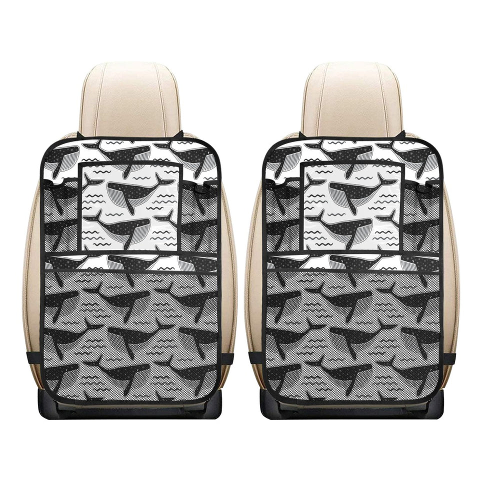 Black whale pattern Car Seat Back Organizer