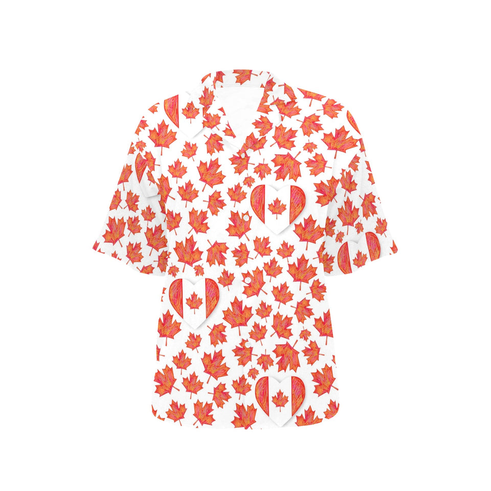 Canada Pattern Print Design 02 Women's All Over Print Hawaiian Shirt