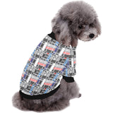 Skate Board Pattern Print Design 04 All Over Print Pet Dog Round Neck Fuzzy Shirt