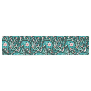 Elephants jungle pattern Table Runner