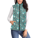 Elephants jungle pattern Women's Padded Vest